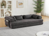 78.7-Inch Convertible Sleeper Sofa Bed with Cylindrical Pillow, Chenille Folding Mattress Couch with W834P337412