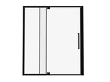Semi-Frameless Pivot Hinged Glass Shower Door 56-60 in. W x 72 in. H,1/4" Tempered Glass, W3887P395454