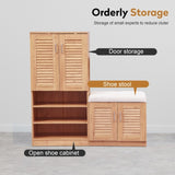 Multi functional Storage Cabinet with Bench & 73 Storage compartment, Adjustable layer board
, W2948P242706