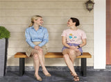 2PCS Solid Acacia Wood Outdoor Dining Bench , 800 LBS Weight Capacity Patio Garden Bench 95720090
