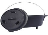 pre-Seasoned Cast Iron Dutch Oven With Skillet Lid, Outdoor Camping Deep Pot for Camping Fireplace 88747429