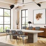 Set of 6 Modern Padded Dining Chairs for Kitchen Bar Office Chair, Grey 96452346