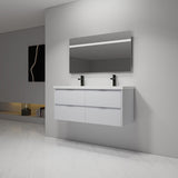 48 Inch Bathroom Vanity With Dual Sink, Resin Sink, 4 Soft Close Drawers, 48x18 W999P192264