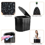 ZUN Portable Camping Toilet for Adults -Portable Folding Toilet with Lid,with Lid Carry Bag 1 Roll 24152828