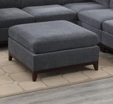 Modular Living Room Furniture Ottoman Ash Chenille Fabric 1pc Cushion Ottoman Couch B011104330