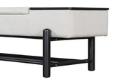 TREXM Farmhouse Upholstered Storage Bench with Hidden Compartment, Modern Entryway Bench for Living N715P308014B