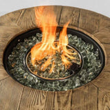 30inch Round Fire Pit Table Propane Fire Table with Lava Rocks W853P194144