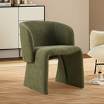 ZUN Modern Dining Chair Accent Chair Green Single Sofa Chair,Upholstered Side Chair Teddy Comfy Chair W1164P190844