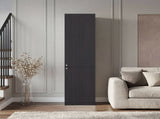 Tall Bookcase 71" H with 2 Doors, Five Interior Shelves, Black Wengue B097P480464