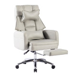 ZUN Swivel Ernomic Office Chair, Technology Leather High Back Office Chair with Lumbar Support Headrest, 36022451