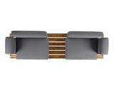 Outdoor Acacia Wood 2 Seater Sofa with Metal Legs for Garden Patio 62255.00TFNH