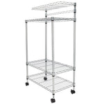 ZUN 4 Layer Adjustable Kitchen Bakers Rack Shelf Microwave Oven Stand Storage Cart 98841102