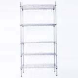 XM-304B Rectangle Carbon Steel Metal Assembly 5-Shelf Storage Rack Silver Gray 13746784