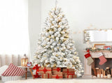 Pre-lit Flocked Artificial Christmas Tree 22778764