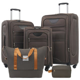 Softside Luggage Expandable 3 Piece Set Suitcase with Duffel Bag Upright Spinner Softshell N732P201004E