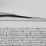 Cotton Printed Comforter Set with Trims Black/White Full/Queen B03596416