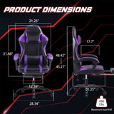 ZUN Gaming Computer Chair with Wheels, Adjustable Height Pu Leather Gamer Chair Office Desk 11192525