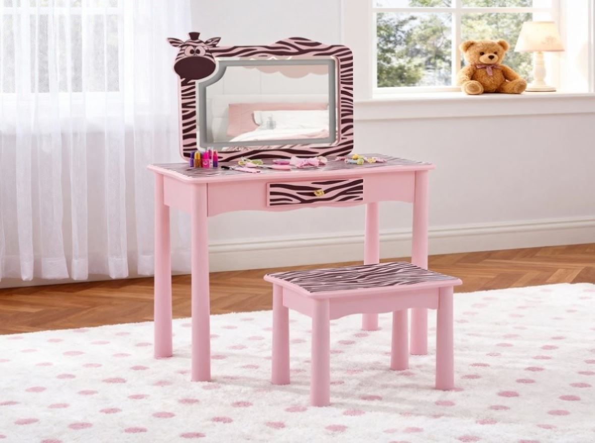 Macaron pink, MDF solid wood legs, spray paint silkscreen printing, ze ...