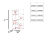 Brookhaven Cube Bookcase with 6 Storage Shelves, Modern Freestanding Bookshelf for Living Room and B128P611050