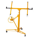 ZUN Drywall Panel hoist Drywall Lift Rolling Panel Hoist Jack Lifter 16ft yellow color W46538730