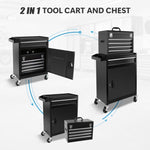 ZUN Rolling Garage Workshop Organizer 5 Drawer Tool Chest with Large Storage Cabinet, W1239P176618