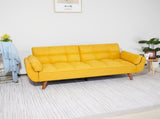 75" Flared Arm Convertible Sleeper Sofa-Yellow 38289341