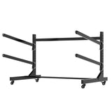 Freestanding Kayak Storage Rack Holds 2 Kayaks, Heavy-Duty Adjustable Stand with Lockable Wheels T2398P305829