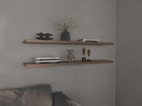 Floating Shelves 1.50" H, with 2 Shelf, Walnut B097P250908