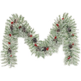 ZUN Pre-lit Xmas Tree Artificial Christmas 4-Piece Set,Garland, Wreath and Set of 2 Entrance Trees X-mas 90795764