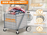 Bigger Super Jumbo Shopping Cart,Grocery Cart on Wheels, Foldable Utility Shopping Carts with Double 11211682