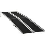 ZUN 10' Threshold Ramp,Portable Wheelchair Ramp,Carpeted Foldable Handicap Ramp, 06003975