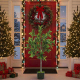 Artificial Tree Christmas Potted Fake Plant Natural Green Tree for Holiday Living Room Office Home 98112458