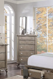 Luxury Classic Antique Silver / Champagne Finish 1pc Chest of Drawers Storage Space Bedroom B011P211032