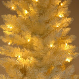 6.5ft Flocking Tied Light Christmas Tree 92894854