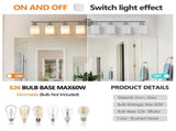 Modern 8-Light Vanity Wall Sconce, Brushed Nickel Finish with Frosted Glass Shades for Bathroom or W1340P206700