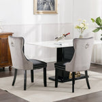 ZUN Furniture,Modern, High-end Tufted Solid Wood Contemporary PU and Velvet Upholstered Dining Chair 36795313