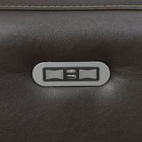 Luxury Power Reclining Sofa Recliner in Dark Brown Top-Grain Leather - Ultimate Comfort with Power B081107753