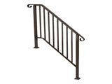 Outdoor 3 Level Iron Handrail Copper 60429140