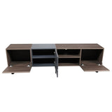 ZUN Modern TV with 3 Cabinets& Open Shelves, Color-matching Media Console Table for TVs up to 80'', N710P174923P