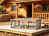 2-3 Rabbits Wooden Folding Rabbit Hutch for Apartment Indoor Use, Small Animal Habitat 50505091