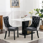 ZUN Furniture,Modern, High-end Tufted Solid Wood Contemporary PU and Velvet Upholstered Dining Chair 36795313