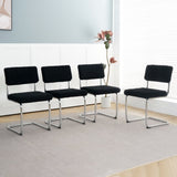 Modern simple light luxury dining Black Family bedroom stool back Dressing Student W210P198972