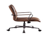 Indra Vintage Chocolate Top Grain Leather Office Chair B2726P333498