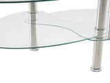 Dual Fishtail Style Tempered Glass Coffee Table clear 40751609