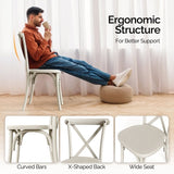 2pcs X- back Garden Plastic Folding Chair White 51284971