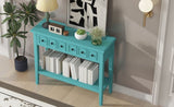 TREXM Rustic Console Table with Open Shelf, Rubber Wood Legs, Ideal for Entryways, Living Rooms, and N715P205077C