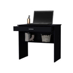 ZUN Black Storage Desk with Drawer and Shelf B062P175189