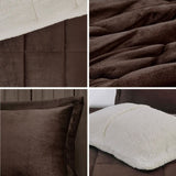 Full/Queen Plush to Sherpa Down Alternative Comforter Set B035100492