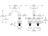Bathroom Faucet Matte Black 2-Handle Bathroom Sink Faucet 360 Degree High Arc Swivel Spout Centerset 95754936