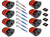 8X Silicone Body Mount Bushings and Cushion Bolts Kit Replacement for F-250 F-350 2008-2016 13848 25458926